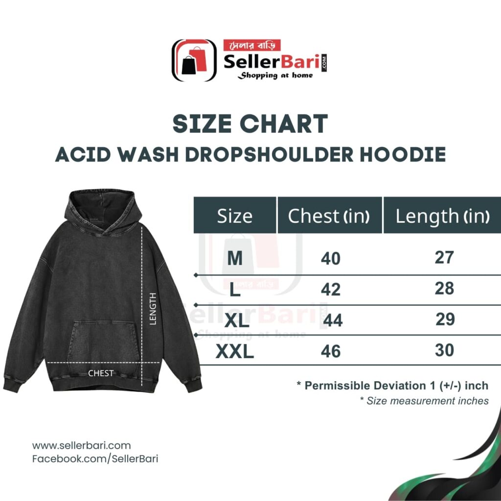 Acid Wash Hoodie Black