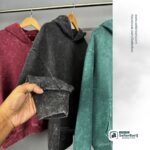 Acid Wash Hoodie Black