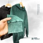 Acid Wash Hoodie Bottle Green