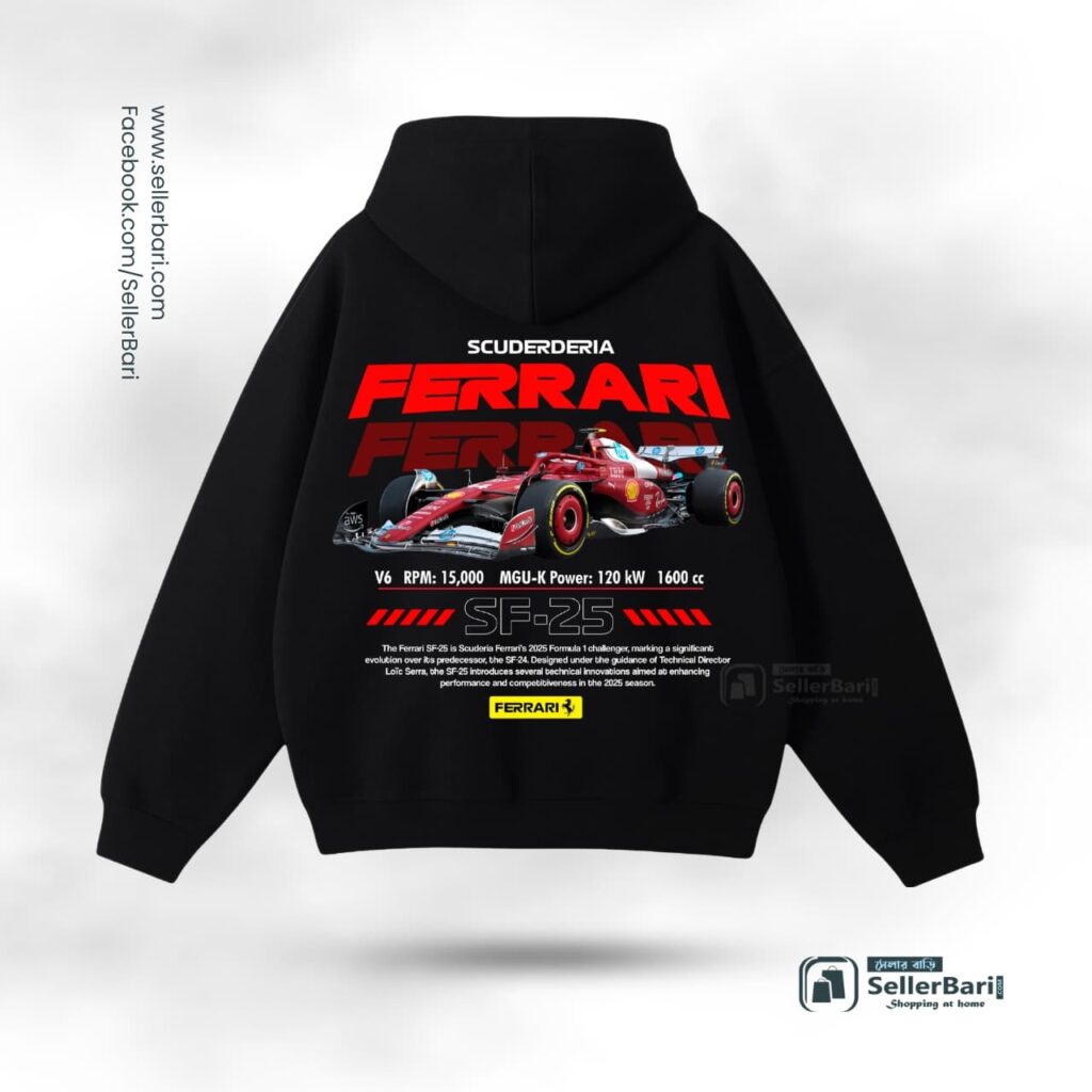 Ferrari Scuderderia Drop Shoulder Hoodie
