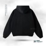 Leopard Black Drop Shoulder Hoodie - Image 2