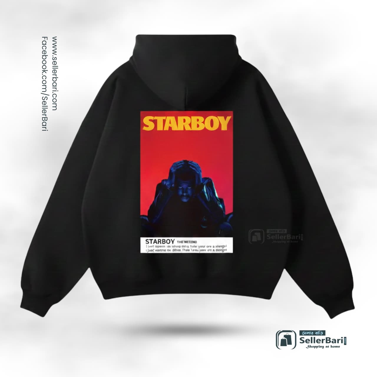 StarBoy Black Drop Shoulder Hoodie StarBoy Black Drop Shoulder Hoodie