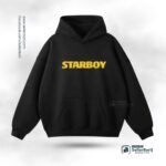StarBoy Black Drop Shoulder Hoodie