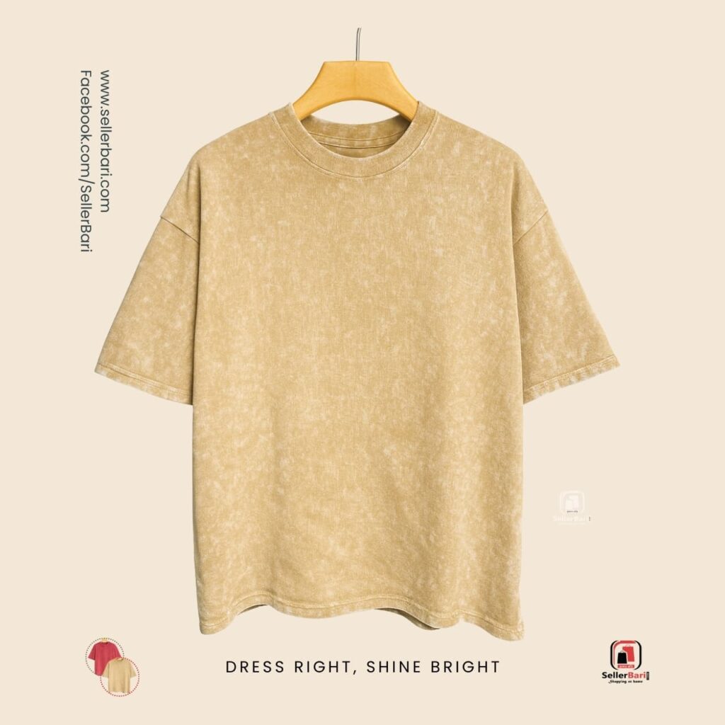 Acid Wash Drop Shoulder T-Shirt
