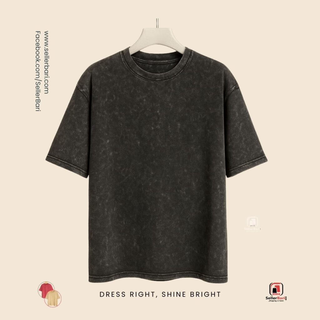 Acid Wash Drop Shoulder T-Shirt