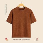 Acid Wash Drop Shoulder T-Shirt Coffee