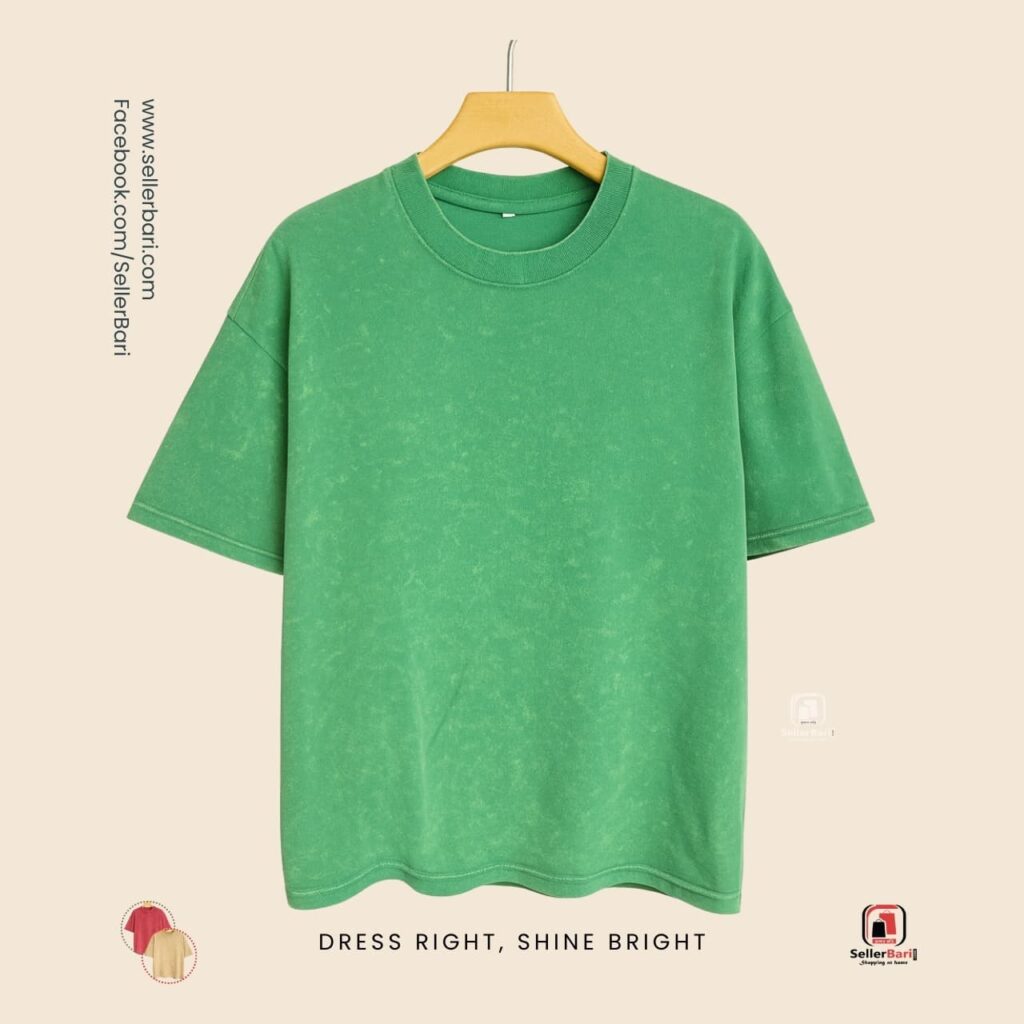 Acid Wash Drop Shoulder T-Shirt