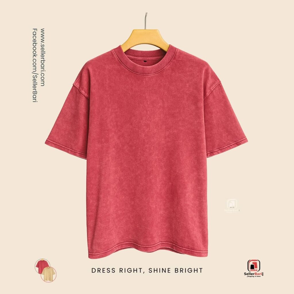 Acid Wash Drop Shoulder T-Shirt