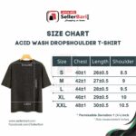 Acid Wash Drop Shoulder T-Shirt Maroon - Image 3