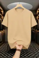 Beige Drop Shoulder Oversized t shirt