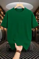 Bottle Green Drop Shoulder Oversized t-shirt