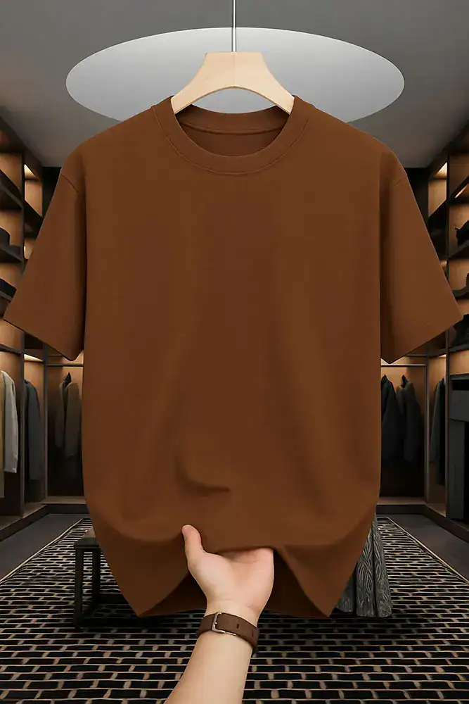 Brown Coffee Drop Shoulder Oversized t-shirt