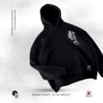 Artistic Lotus Print Drop Shoulder Hoodie