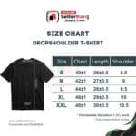 Drop Shoulder T-Shirt - Black Design - Image 3
