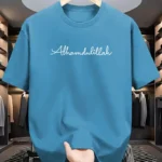 Drop Shoulder T-Shirt - Alhamdulliah Design