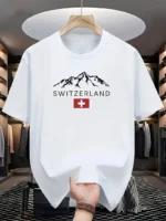 Drop Shoulder T-Shirt - Switzerland Design