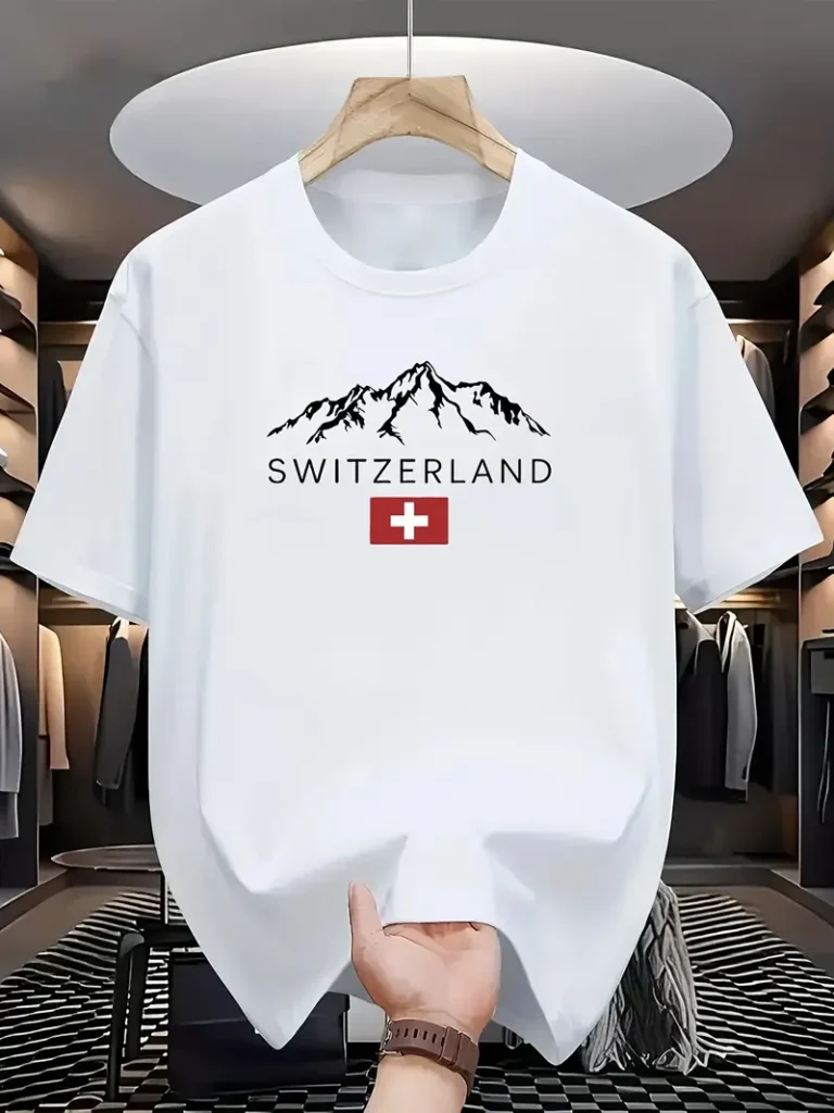 Drop Shoulder T-Shirt - Switzerland Design