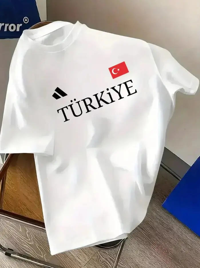 Drop Shoulder T-Shirt - Turkey Design