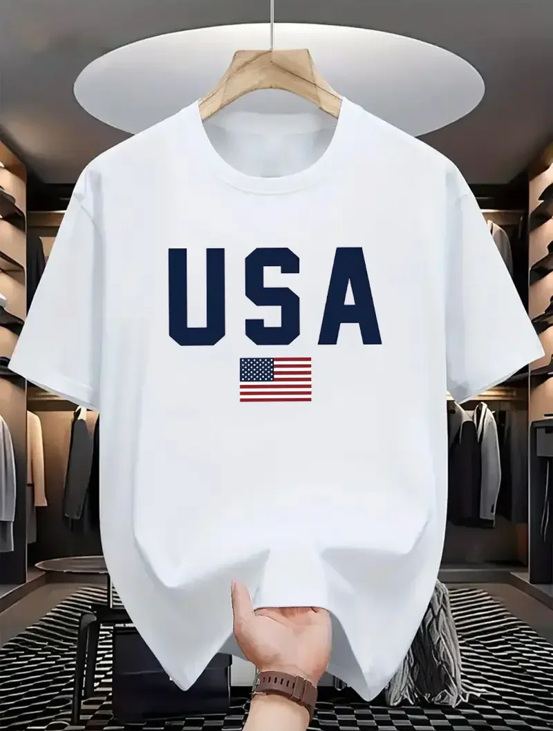 Drop Shoulder T-Shirt - USA Design Drop Shoulder T-Shirt - USA Design