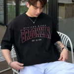 Drop Shoulder Typography T-Shirt - Broklyn Design