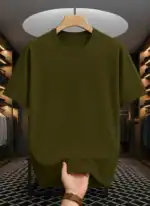 Olive Drop Shoulder Oversized t-shirt