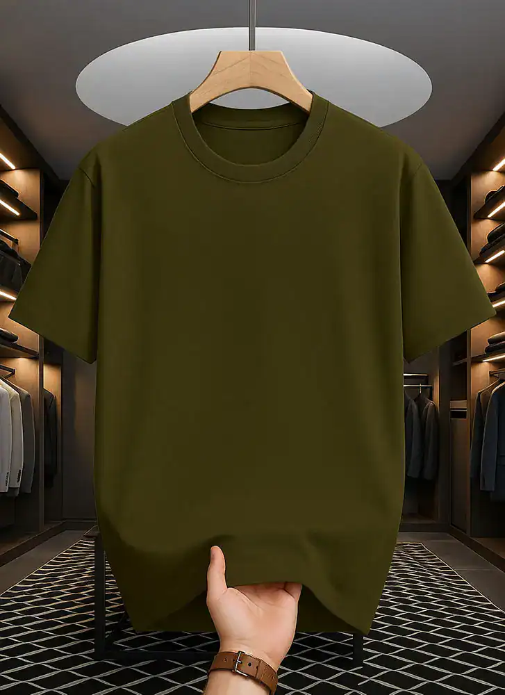 Olive Drop Shoulder Oversized t-shirt