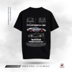 Porsche The 911 GT3 Drop Shoulder T-Shirt Black