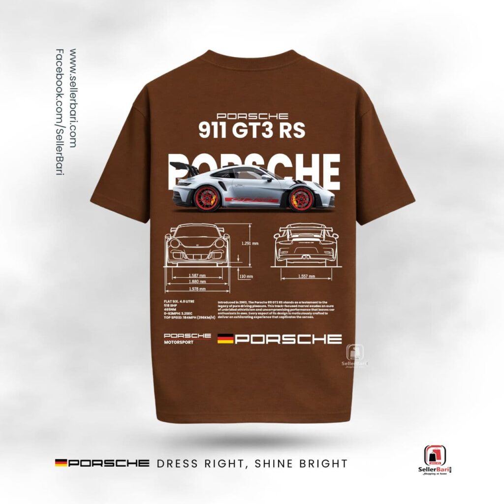 Porsche The 911 GT3 RS Drop Shoulder T-Shirt