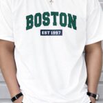 Drop Shoulder T-Shirt - Boston Design