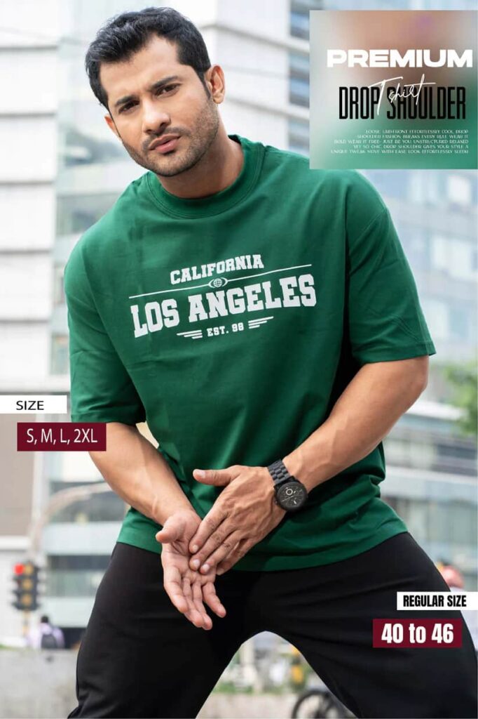 Drop Shoulder T-Shirt - Los Angeles Design