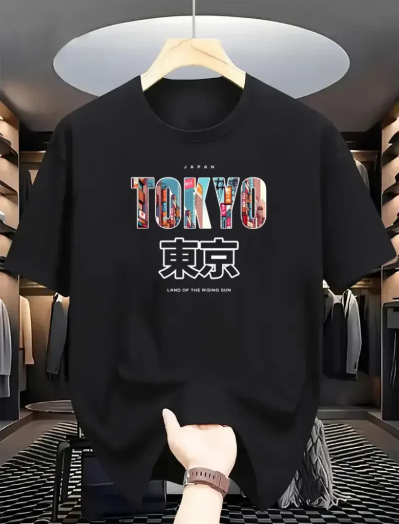 Drop Shoulder T-Shirt - Tokyo Design