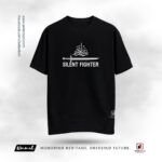 Silent Fighter - Calligraphy Drop Shoulder T-Shirt