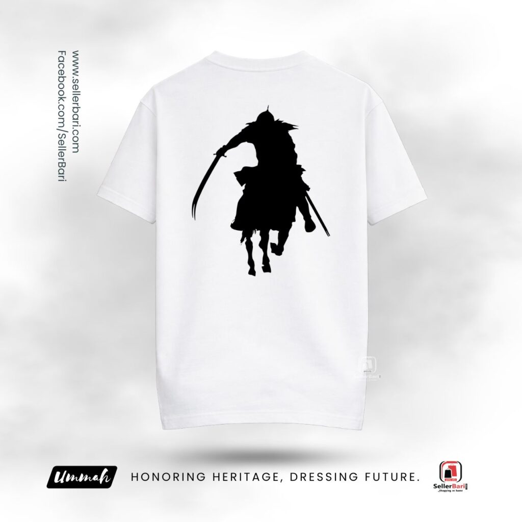 Sword of Valor – Calligraphy Drop Shoulder T-Shirt.jpeg